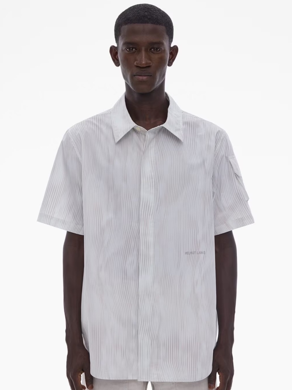 Helmut lang LOGO SHORT-SLEEVE SHIRT sz XL